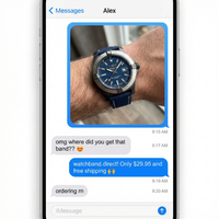 Thumbnail for Genuine Cow Leather Strap for Breitling Avenger - Imessage Chat