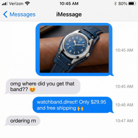 Thumbnail for Genuine Vintage Leather Bund Strap - Imessage Chat