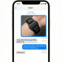 Thumbnail for Leather Rivet Bund Strap - Imessage Chat