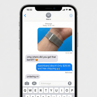Thumbnail for Stainless Steel Meshed Loop Strap - Imessage Chat