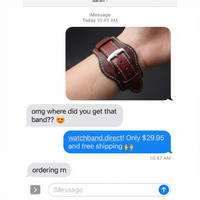 Thumbnail for Colorful Leather Cuff Watch Bracelet - Imessage Chat