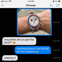 Thumbnail for Nylon Strap for Omega Joint Moonswatch - Imessage Chat