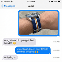 Thumbnail for Premium Military Nylon Watchbands with Waved Buckle - Imessage Chat