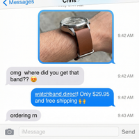 Thumbnail for ZULU Leather Watchband - Imessage Chat