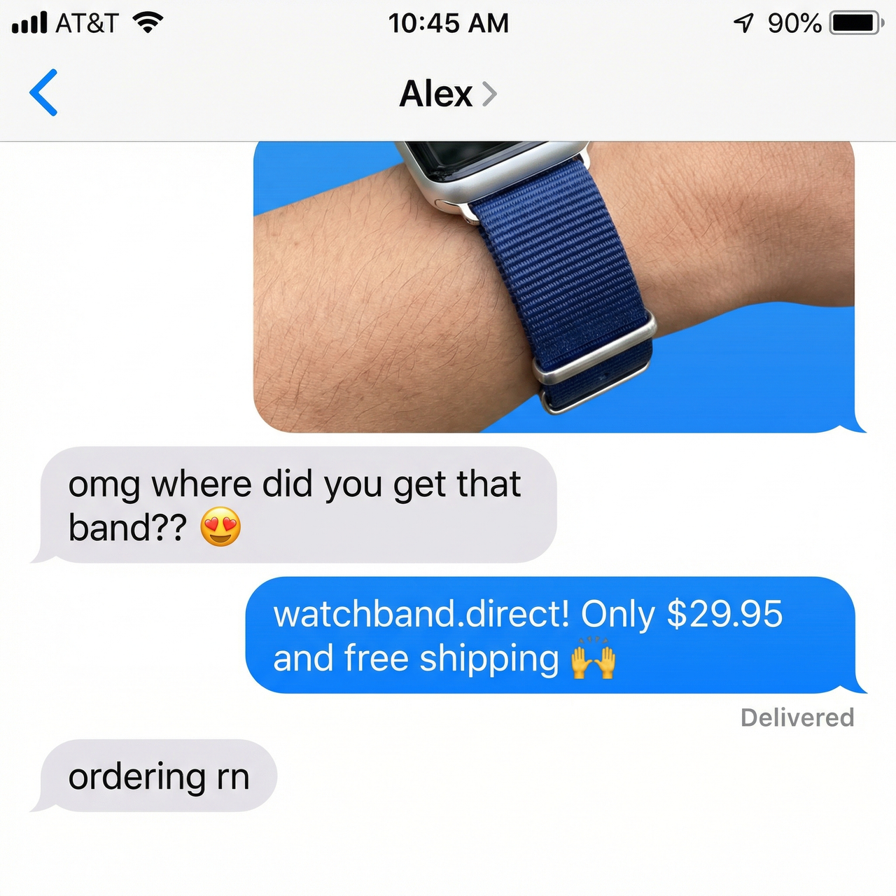 Ribbed Nylon Seatbelt Strap - Imessage Chat
