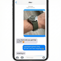 Thumbnail for Woven Nylon Canvas Strap - Imessage Chat