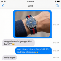Thumbnail for Herringbone Seatbelt Watch Strap - Imessage Chat