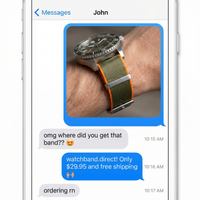 Thumbnail for Striped Nylon Belt Watchband - Imessage Chat
