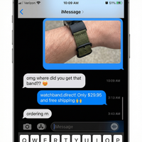 Thumbnail for Nylon Sports Loop for Fitbit Charge 2 - 6 - Imessage Chat