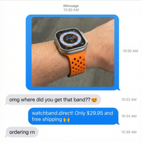 Thumbnail for Magnetic Buckle Perforated Silicone Bracelet for Apple Watch - Imessage Chat