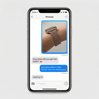 Thumbnail for Slim Milanese Loop Strap for Apple Watch - Imessage Chat
