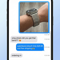 Thumbnail for Metal Magnetic Strap for Apple Watch - Imessage Chat