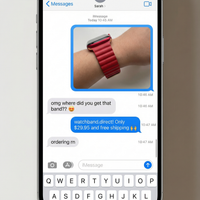 Thumbnail for Magnetic Leather Strap for Apple Watch - Imessage Chat