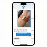 Thumbnail for Leather Magnetic Buckle Strap for Apple Watch - Imessage Chat