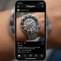 Thumbnail for SEIKO SSK019J1 Men's GMT Automatic Watchband - Instagram Post