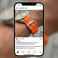 Thumbnail for Curved End Rubber Watch Strap for Omega Moonswatch - Instagram Post