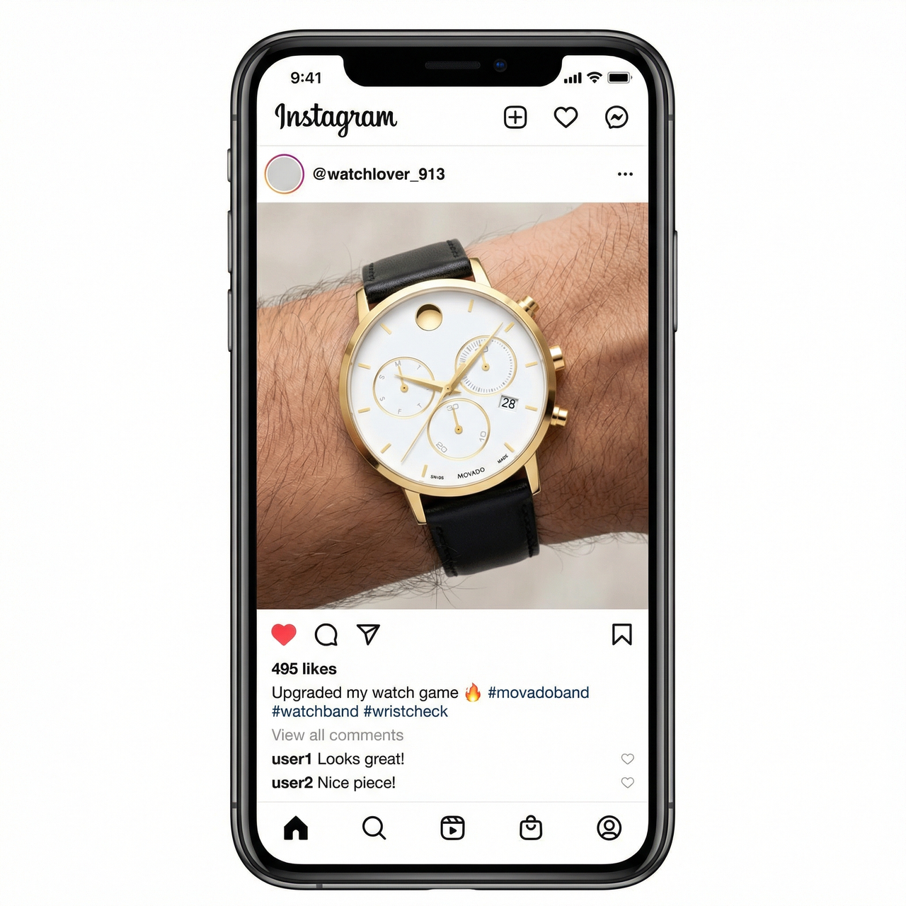 Movado Museum Classic Men's Watch - Swiss Quartz Chronograph Movement, Calfskin Strap - 3 ATM Water Resistance - Classic, Luxury Fashion Timepiece for Him - 42mm - Instagram Post