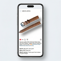 Thumbnail for Genuine Leather Rally Perforated Watch Strap with Quick Release - Instagram Post
