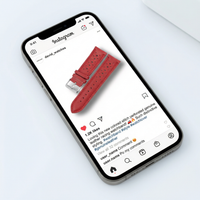 Thumbnail for Colored Stitch Perforated Genuine Leather Racing Quick-Release Watchband - Instagram Post