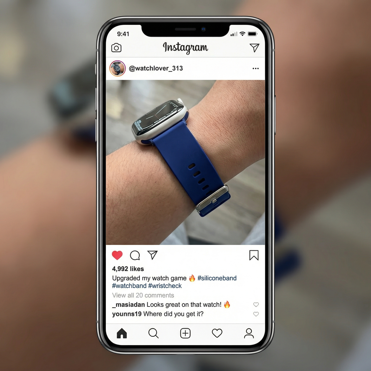Silicone Sport Strap Watchband with Quick Release - Instagram Post