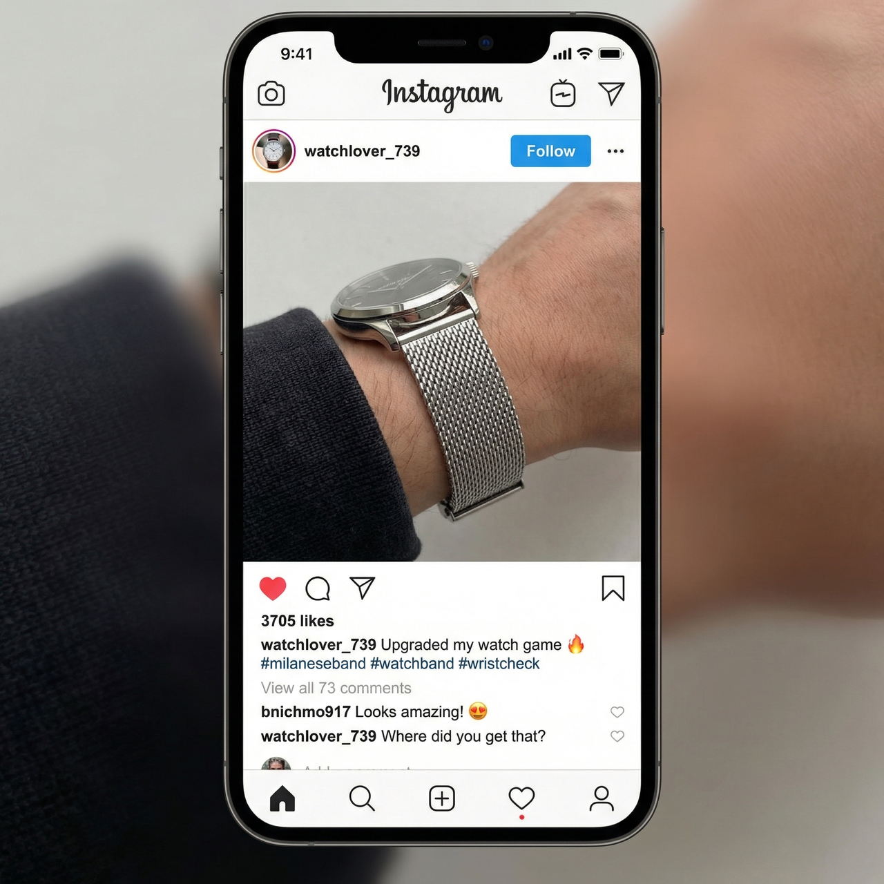 Milanese Loop Watchband - Instagram Post