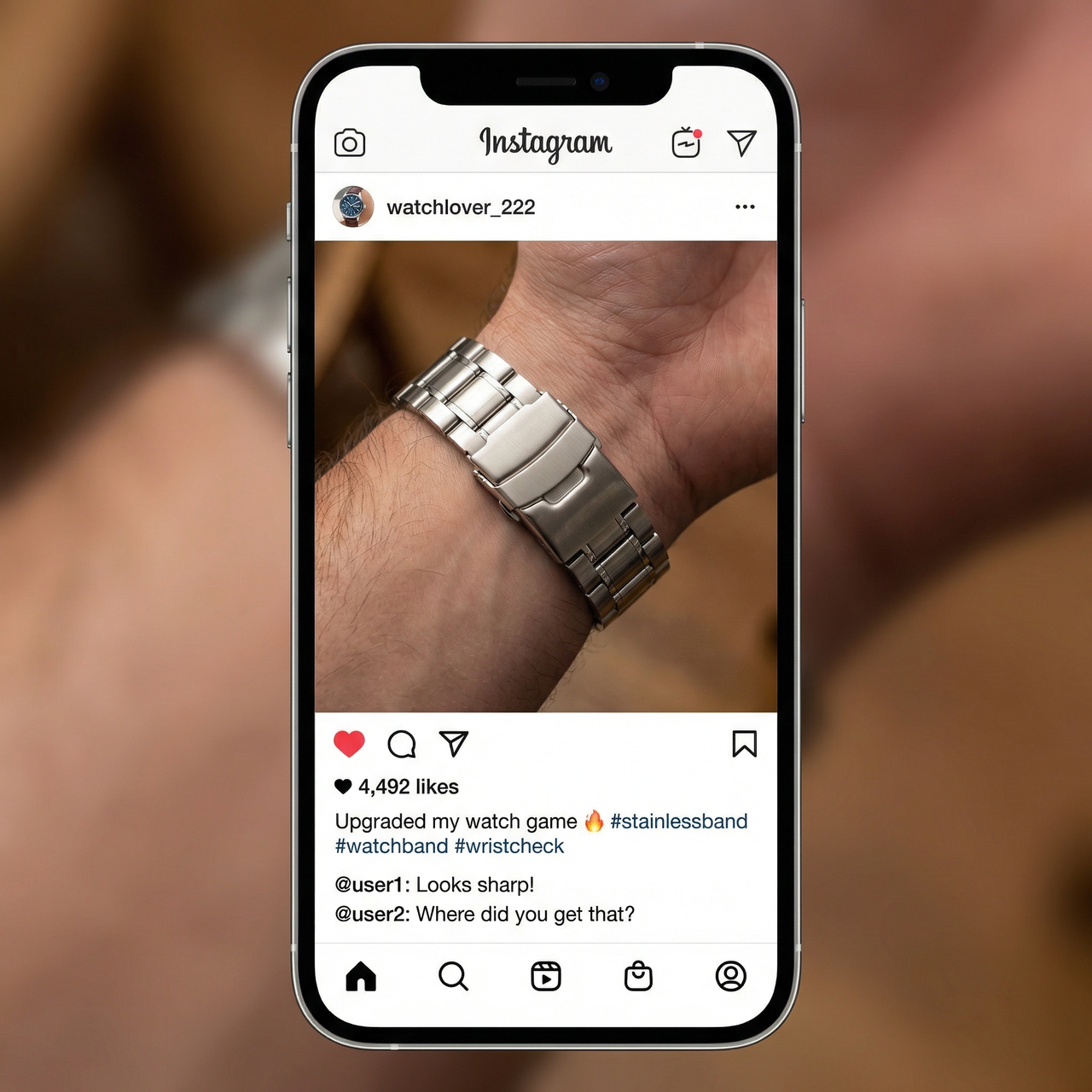 Stainless Steel Butterfly Deployment Watch Band Buckle - Instagram Post