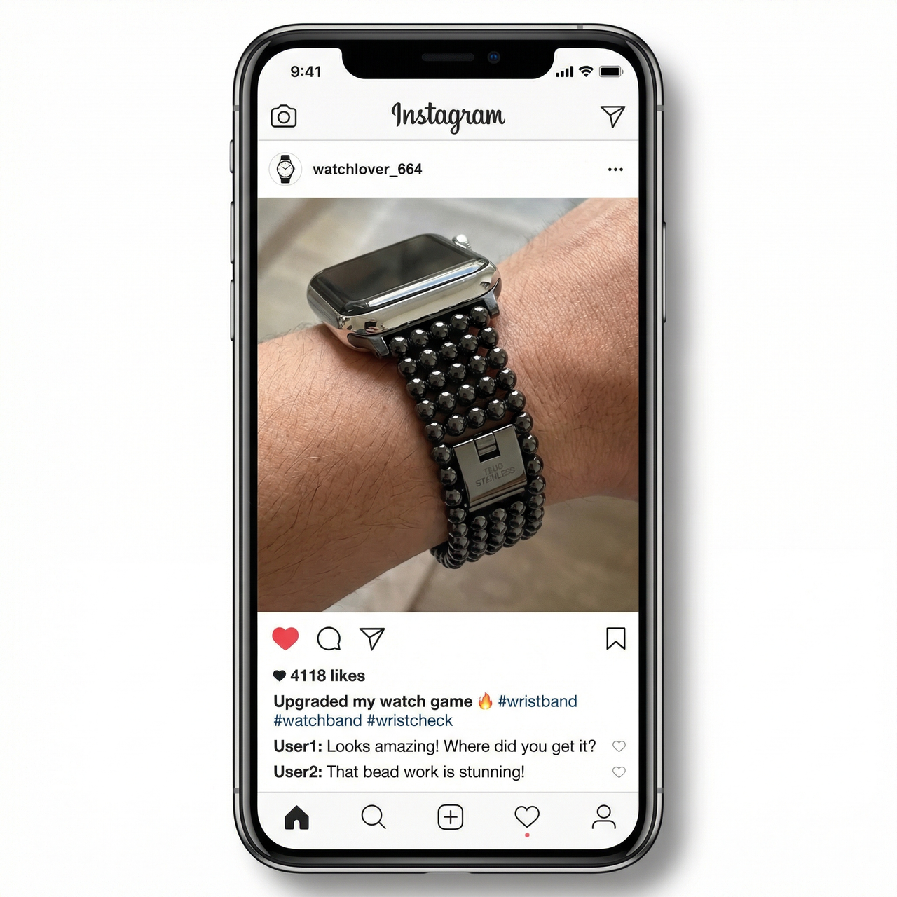 Wrist Link Strap for Apple Watch - Instagram Post