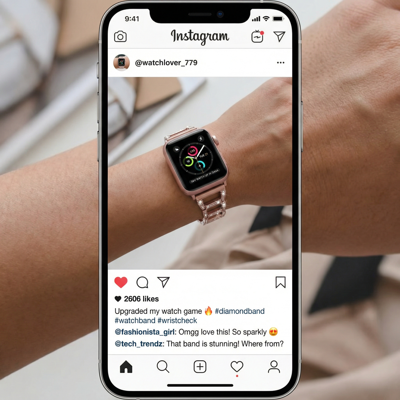 Diamond Strap for Apple Watch - Instagram Post