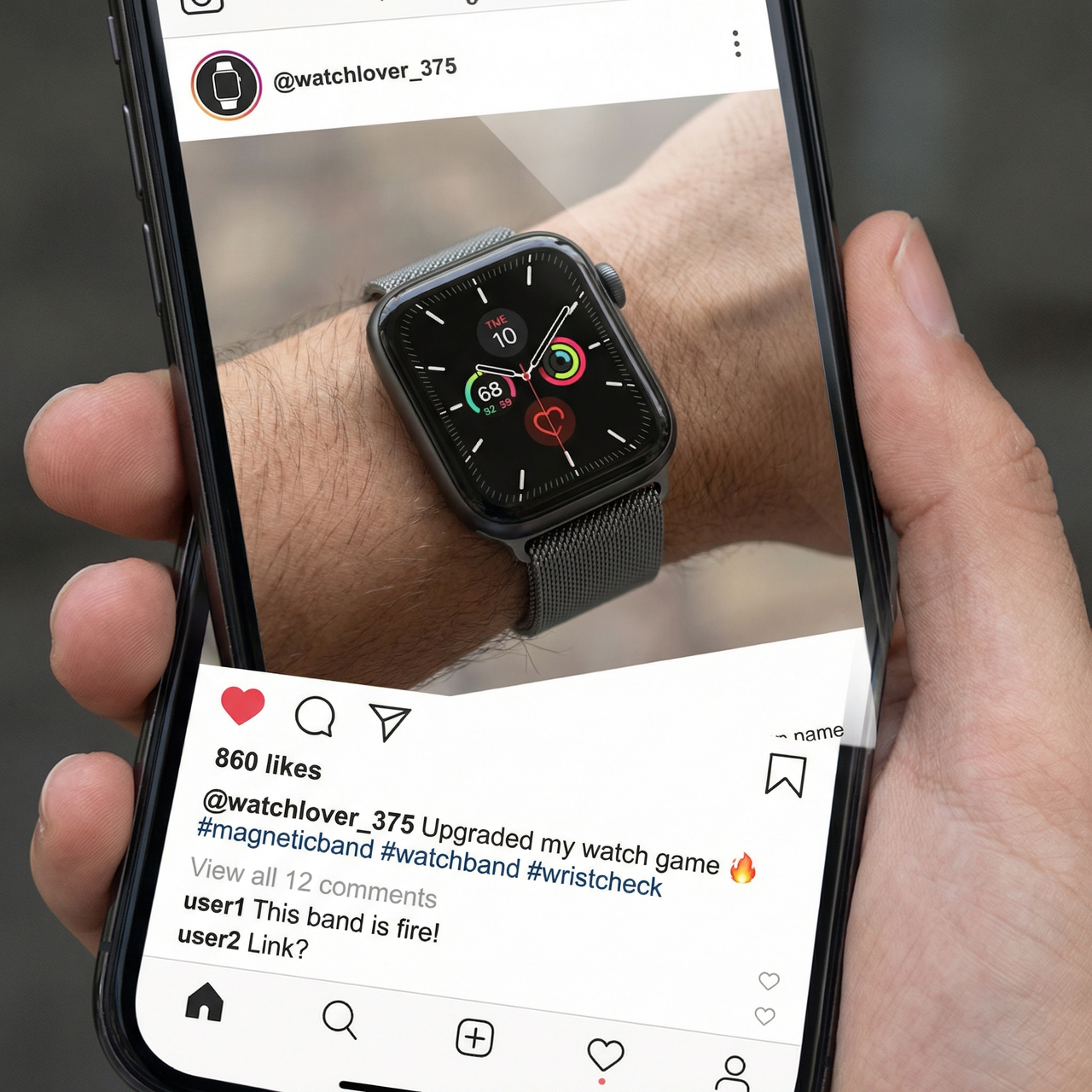 Magnetic Loop Strap for Apple Watch - Instagram Post