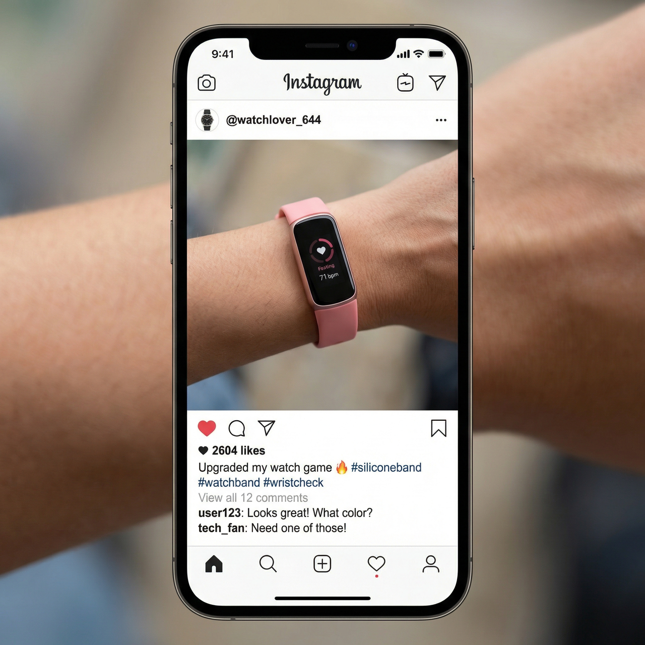 Silicone Sports Strap for Fitbit Luxe - Instagram Post
