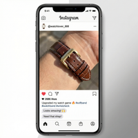 Thumbnail for Soft Calf Genuine Leather Watch Strap with varying buckles - Instagram Post