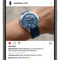Thumbnail for Curved Rubber Strap for Omega Seamaster - Instagram Post