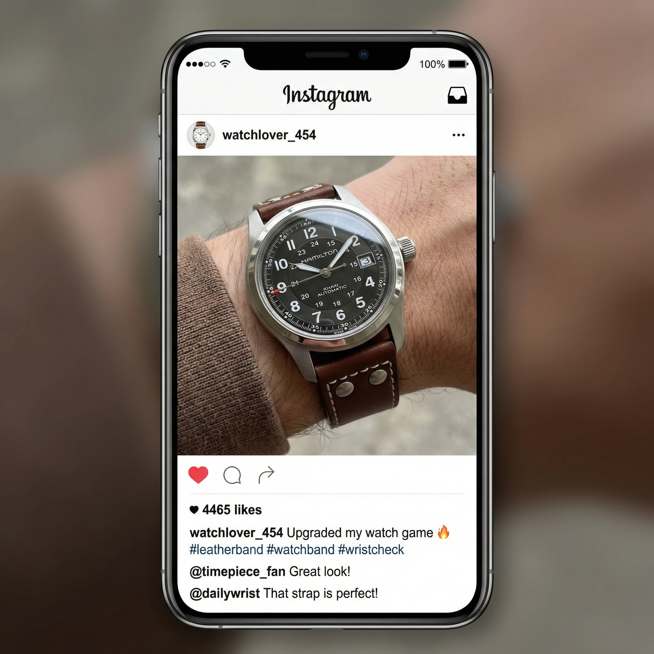 Leather Strap for Hamilton Khaki Field - Instagram Post