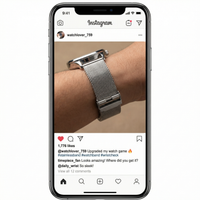 Thumbnail for Stainless Steel Meshed Loop Strap - Instagram Post