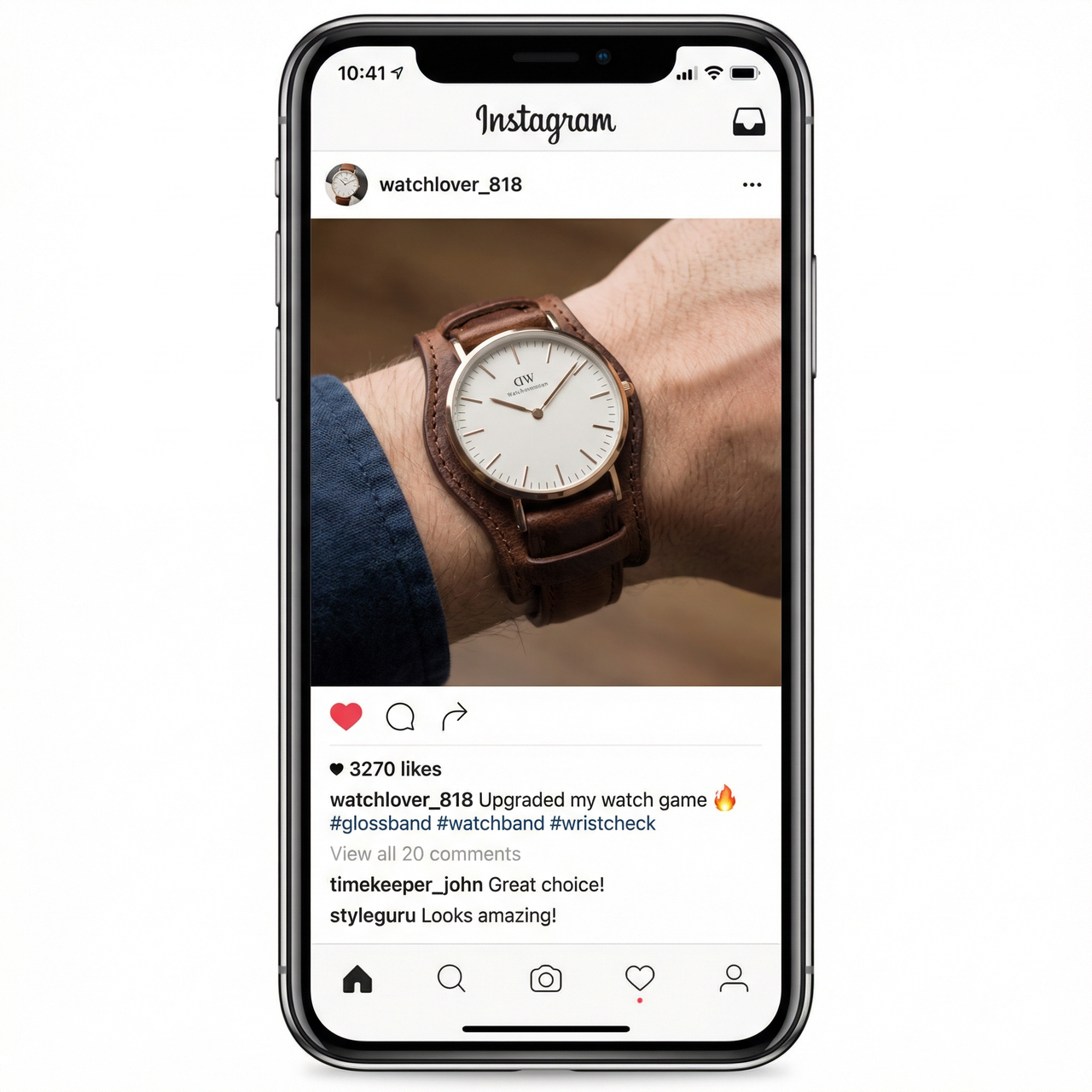 Gloss Genuine Leather Bund Strap - Instagram Post