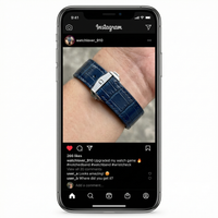 Thumbnail for Notched Genuine Leather Watchband for Omega Constellation - Instagram Post