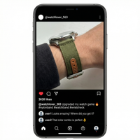 Thumbnail for Nylon Leather Seatbelt Watch Strap - Instagram Post
