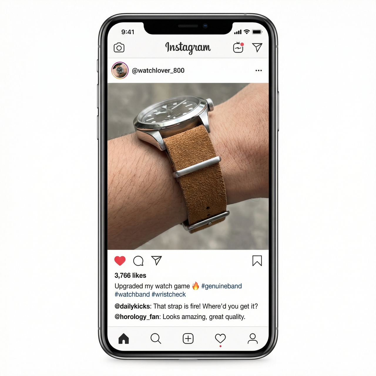 Genuine Calfskin Leather Seatbelt Strap - Instagram Post