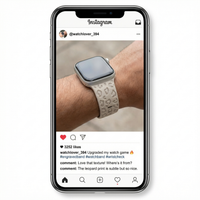 Thumbnail for Engraved Leopard Silicone Strap for Apple Watch - Instagram Post