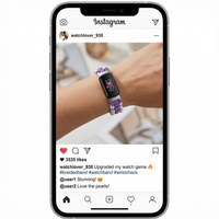 Thumbnail for Braided Bead Band for Fitbit Luxe - Instagram Post
