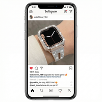 Thumbnail for Silicone Diamond Leather Strap for Apple Watch - Instagram Post