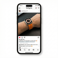 Thumbnail for Magnetic Buckle Perforated Silicone Bracelet for Apple Watch - Instagram Post