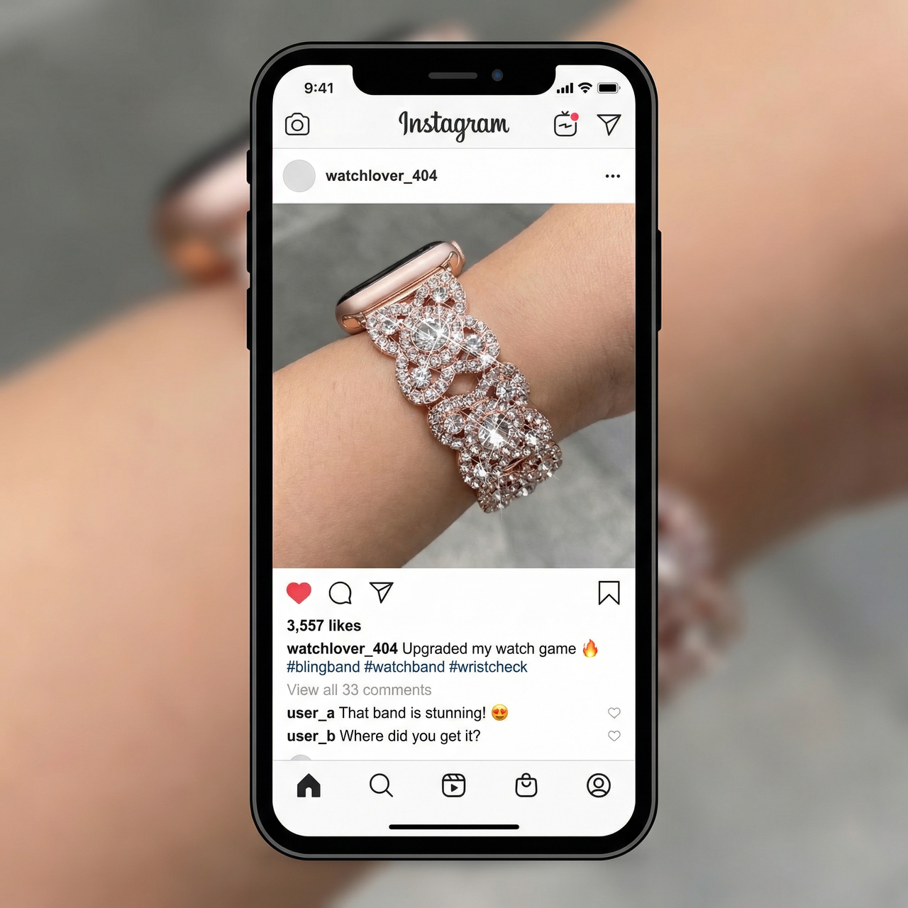 Bling Band for Apple Watch - Instagram Post