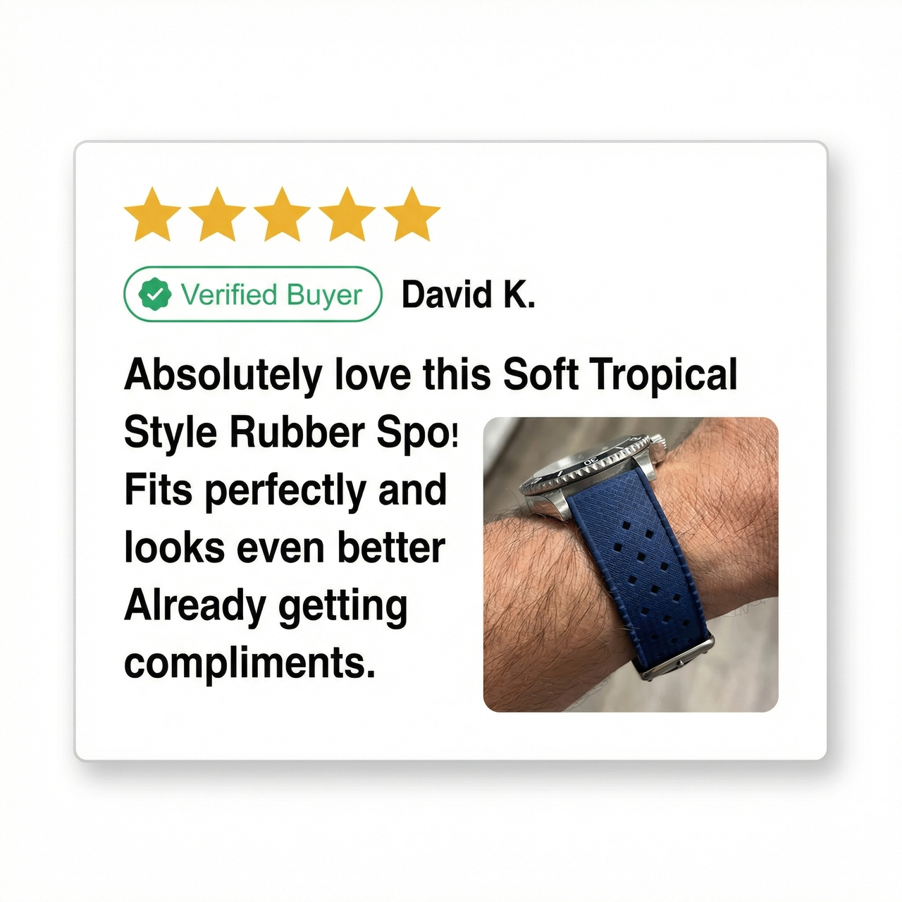 Soft Tropical Style Rubber Sport Strap - Review Screenshot