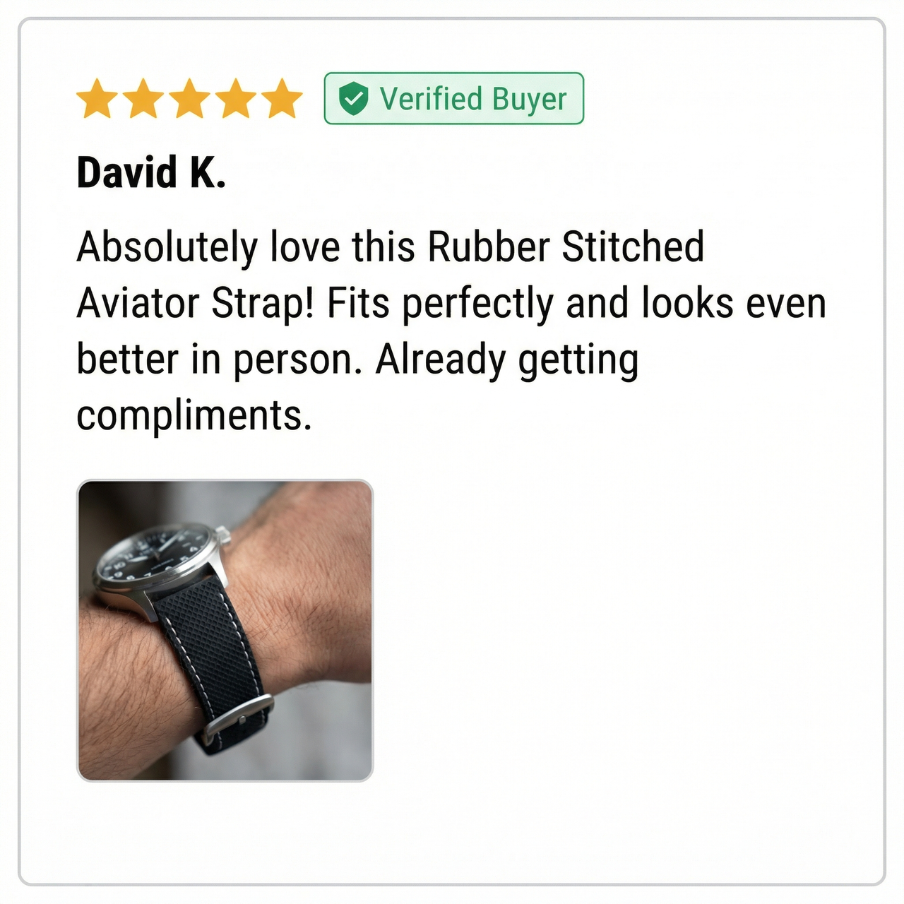 Rubber Stitched Aviator Strap - Review Screenshot