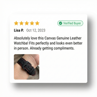 Thumbnail for Canvas Genuine Leather Watchband - Review Screenshot