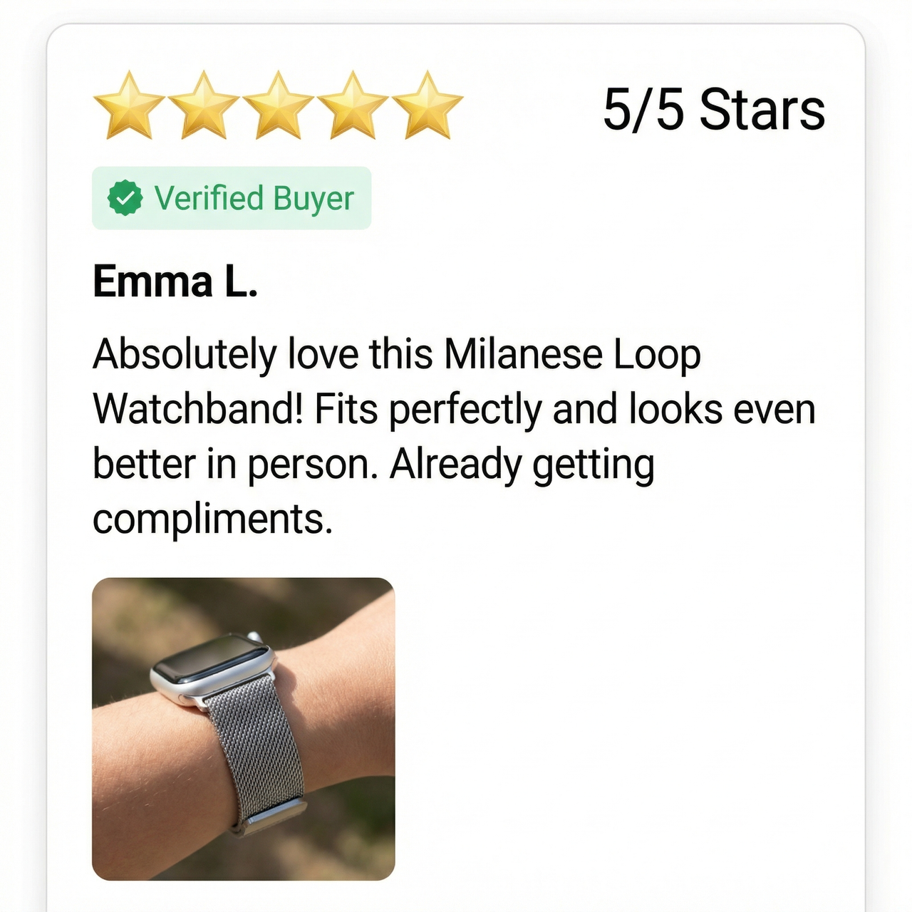 Milanese Loop Watchband - Review Screenshot