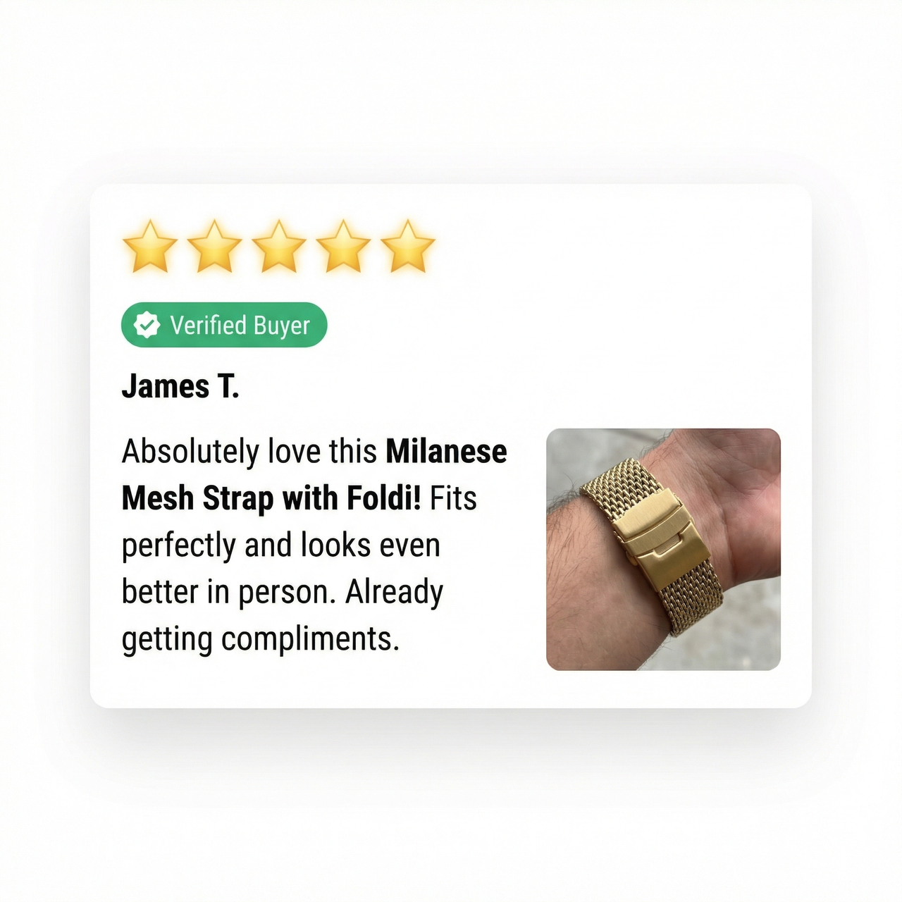Milanese Mesh Strap with Folding Buckle - Review Screenshot