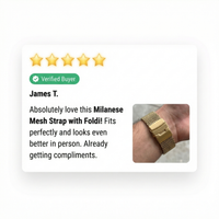 Thumbnail for Milanese Mesh Strap with Folding Buckle - Review Screenshot