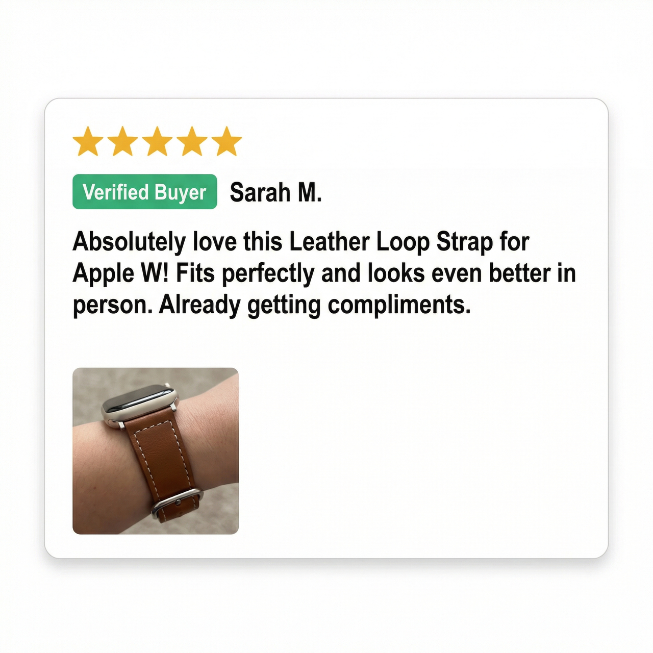 Leather Loop Strap for Apple Watch - Review Screenshot
